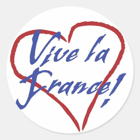 Vive la France Round Sticker (Voorkant)