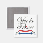 Vive la France Typografie Magneet (Voorkant / Achterkant)