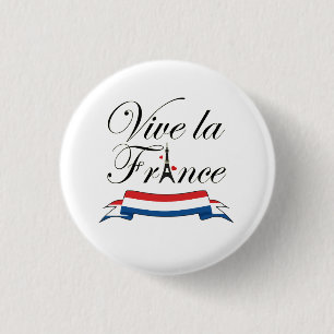 Vive la France Typografie Ronde Button 3,2 Cm