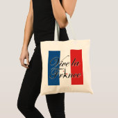 Vive la France Typografie Tote Bag (Voorkant (product))
