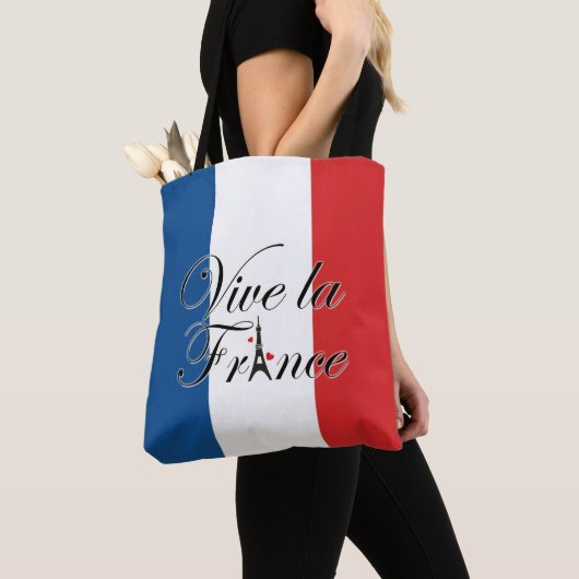 Vive la France Typografie Tote Bag (Dichtbij)