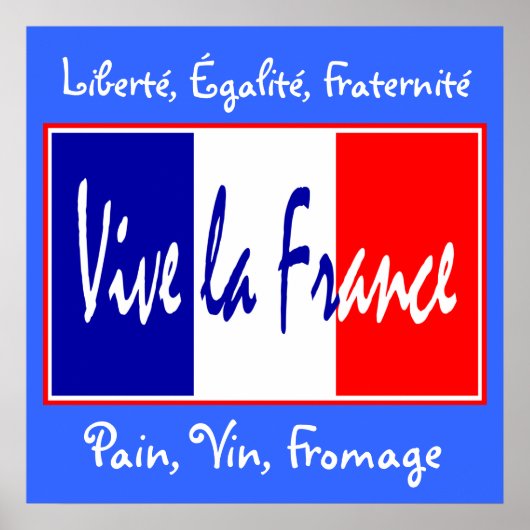 Vive La France - Voor Bistro, Wine Bar, Keuken! Poster (Voorkant)