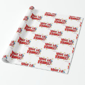 Vive la France Wrapping Paper Cadeaupapier (Uitgerold)