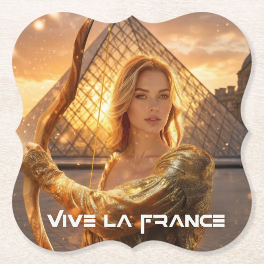 VIVE LA FRANKRIJK - PARIS KARTONNEN ONDERZETTERS (Voorkant)