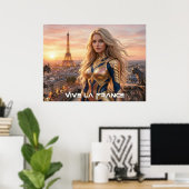 VIVE LA FRANKRIJK - PARIS POSTER (Thuiskantoor)