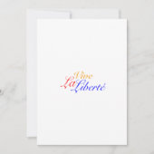 Vive La Liberté - Long Live Freedom - Frans Kaart (Voorkant)