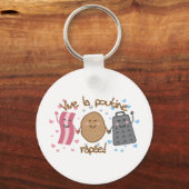 Vive la poutine râpée! sleutelhanger (Voorkant)