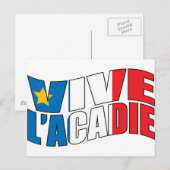 Vive l'acadie briefkaart (Voorkant / Achterkant)