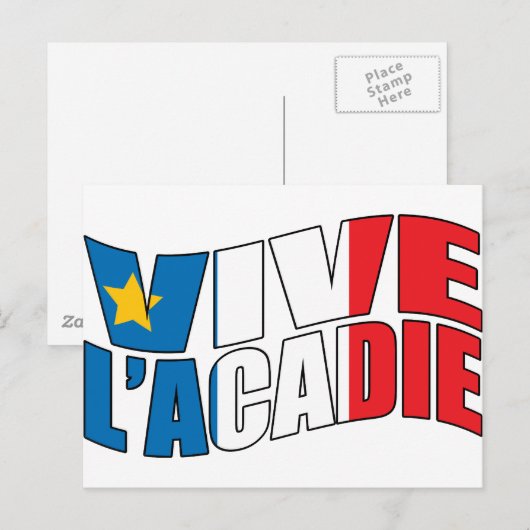 Vive l'acadie briefkaart (Voorkant / Achterkant)