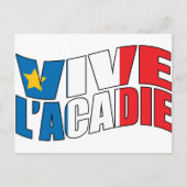 Vive l'acadie briefkaart (Voorkant)