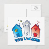 Vive L'acadie "Maison" Briefkaart (Voorkant / Achterkant)