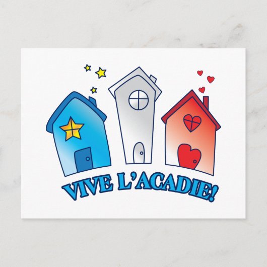 Vive L'acadie "Maison" Briefkaart (Voorkant)