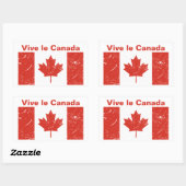 Vive le Canada Rechthoekige Sticker (Vel)