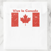 Vive le Canada Rechthoekige Sticker (Tas)