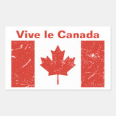 Vive le Canada Rechthoekige Sticker (Voorkant)
