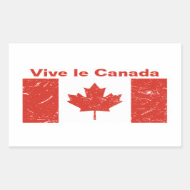 Vive le Canada Rechthoekige Sticker