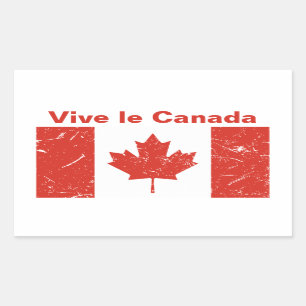 Vive le Canada Rechthoekige Sticker