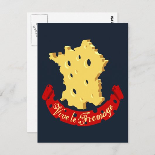 Vive le Fromage Briefkaart (Voorkant / Achterkant)