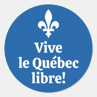 Vive le Québec libre! Ronde Sticker
