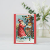 "Vive St. Nicolas"  Franse kerst Feestdagenkaart (Staand voorkant)