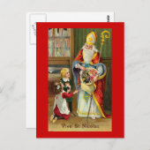 "Vive St. Nicolas" French Vintage Briefkaart (Voorkant / Achterkant)