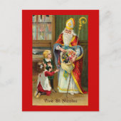 "Vive St. Nicolas" French Vintage Briefkaart (Voorkant)