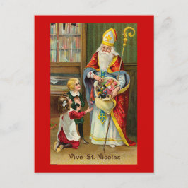 "Vive St. Nicolas" French Vintage Briefkaart