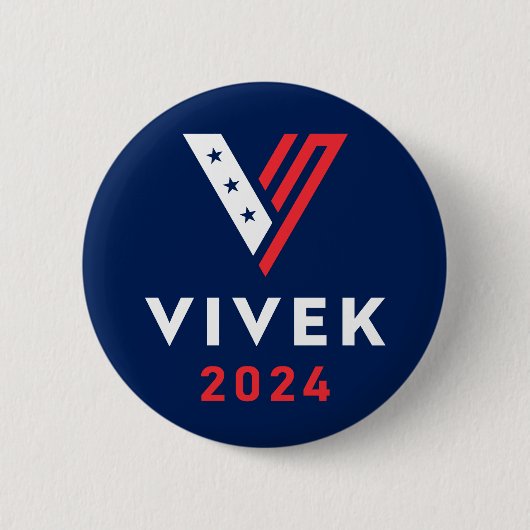 Vivek 2024 Ramaswamy president Ronde Button 5,7 Cm (Voorkant)
