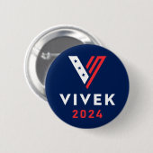 Vivek 2024 Ramaswamy president Ronde Button 5,7 Cm (Voorkant /achterkant)