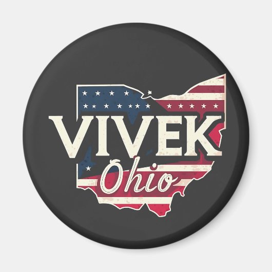 Vivek Ohio 2026 Gouverneur Republikeins Amerikaans Magneet (Voorkant)