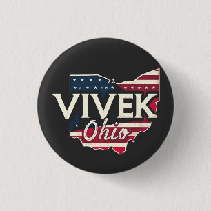Vivek Ohio 2026 Gouverneur Republikeins Amerikaans Ronde Button 3,2 Cm