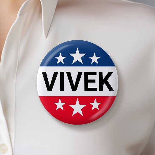 Vivek Ramaswamy 2024 - Eenvoudig Sterren Ike Desig Ronde Button 5,7 Cm