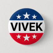 Vivek Ramaswamy 2024 - Eenvoudig Sterren Ike Desig Ronde Button 5,7 Cm (Voorkant)
