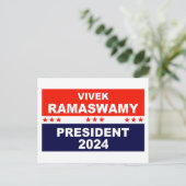 Vivek Ramaswamy President 2024 Briefkaart (Staand voorkant)