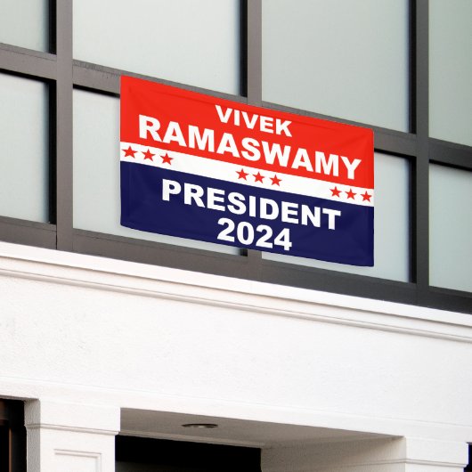 Vivek Ramaswamy President 2024 Spandoek (Buitenkant Gebouw)