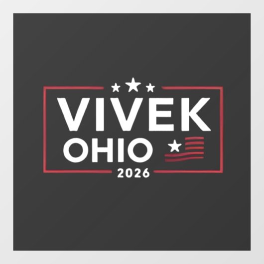 Vivek Ramaswamy verkozen tot gouverneur van Ohio 2 Raamsticker (Vel)