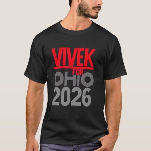 Vivek Ramaswamy voor gouverneur van Ohio 2026 Mode T-shirt (Voorkant)
