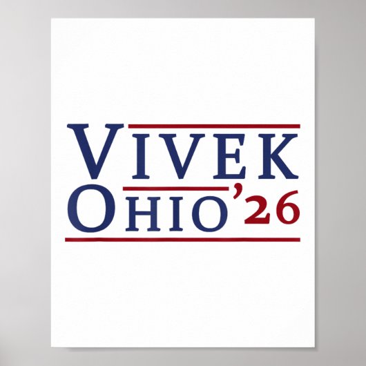 Vivek Ramaswamy voor gouverneur van Ohio 2026 Vive Poster (Voorkant)
