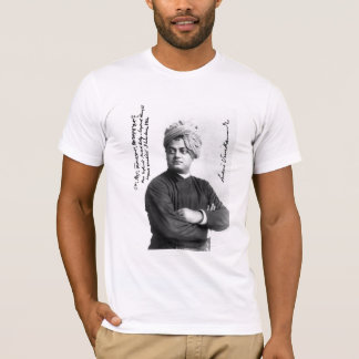 Vivekananda-beroemde foto 1893 op shirt