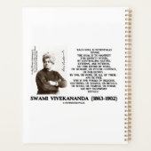 Vivekananda Elke Ziel Potentieel Goddelijk Wees Vr Planner (Achterkant)