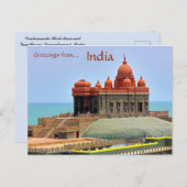 Vivekananda Rock Memorial Kanyakumari India Briefkaart (Voorkant / Achterkant)