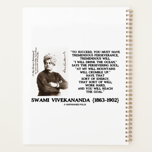 Vivekananda wil doorzettingsvermogen hebben planner (Achterkant)