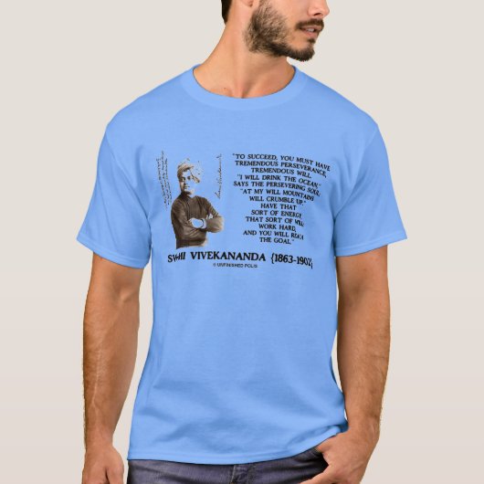 Vivekananda wil doorzettingsvermogen hebben t-shirt (Voorkant)