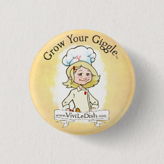 Vivi LeDish™ Grow Your Giggle Pin Yellow Ronde Button 3,2 Cm