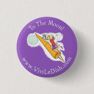 Vivi LeDish™ naar de maan pop Ronde Button 3,2 Cm