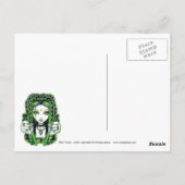 "Vivian" Cybergoth Dark Industrial Fairy Briefkaar Briefkaart (Achterkant)