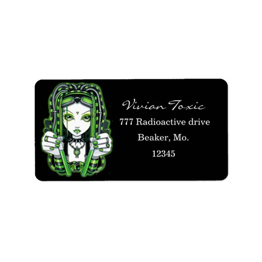 "Vivian" Cybergoth Dark Industrial Fairy Labels (Voorkant)