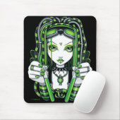 "Vivian" Cybergoth Dark Industrial Fairy Mousepad Muismat (Met muis)