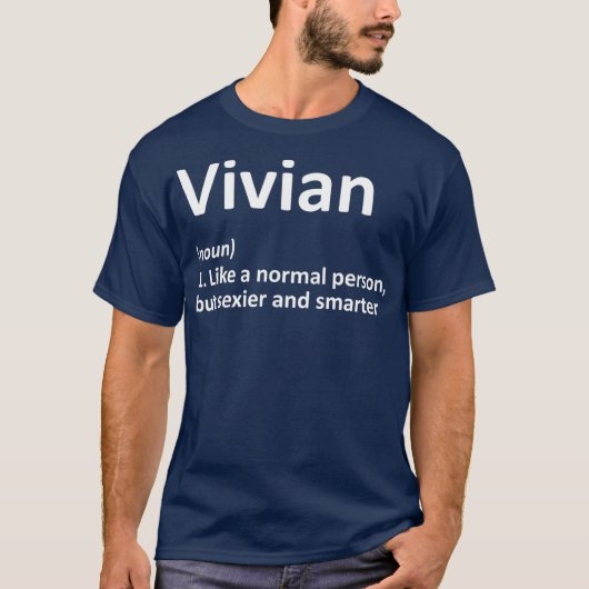 VIVIAN Definition Personal Name Funny Gift T-shirt (Voorkant)