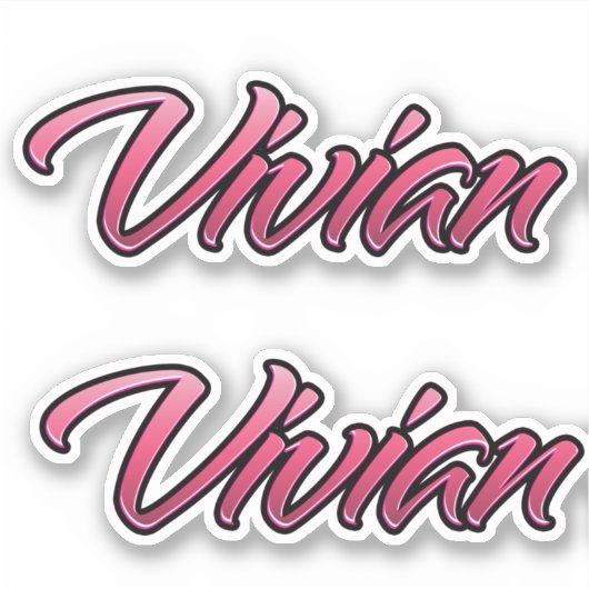 Vivian faded pink Aufkleber Sticker Stickerset (Voorkant)